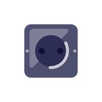 Electrical outlet and matching plug vector