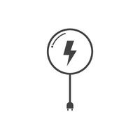Power plug showing fast charging vector