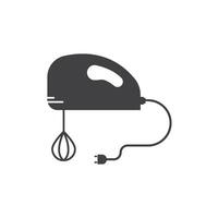 Handheld electric mixer with cord and beaters vector