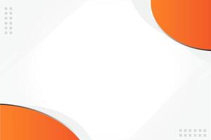 Landscape White Background With Orange Corner Ornament vector