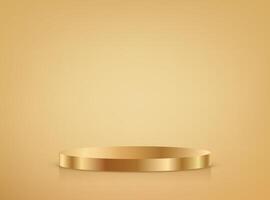Gold background 3d with gold podium. Space for selling products on the website. Product display background. illustration. vector