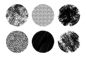 Set of Abstract Round, Hand drawn doodle shapes. vector