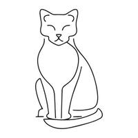 Cat Line Art for Modern Artwork vector