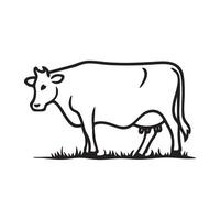 Cow Line Art for Modern Artwork and Crafts vector