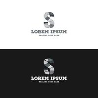 Initial Letter S for Stone Paving Block Concrete Logo Design vector