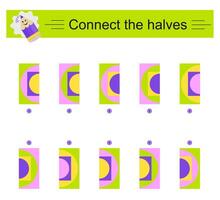Logic game. Educational material for kids. vector