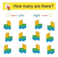 Math activity for kids. Developing numeracy skills. illustration of the chair. vector