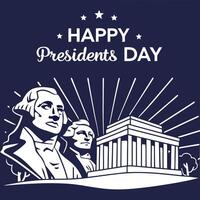 Happy presidents day vintage poster design vector