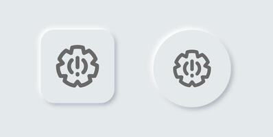 Issue line icon in neomorphic design style. Problem signs illustration. vector