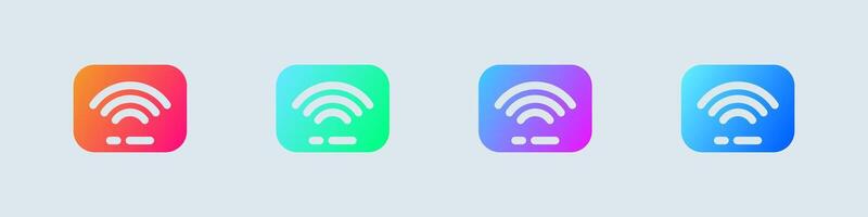 Tap solid icon in gradient colors. Mobile signs illustration. vector