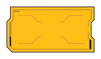Futuristic element illustration. Colorful lower third overlay. vector