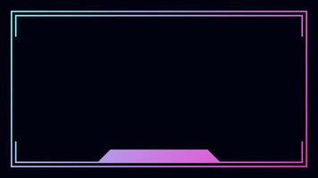 Landscape frame for media player interface. Online stream futuristic technology style. vector