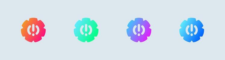 Issue solid icon in gradient colors. Problem signs illustration. vector