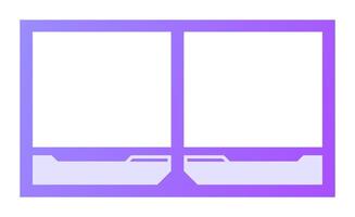 Landscape frame for media player interface. Online stream futuristic technology style. vector