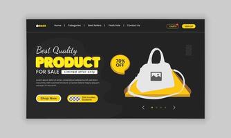 Best quality product sale web banner design template vector