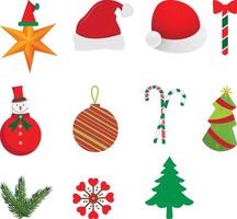 christmas element bundle art design vector