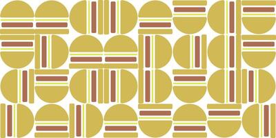 Flat design fast food burger. Burger pattern background. vector
