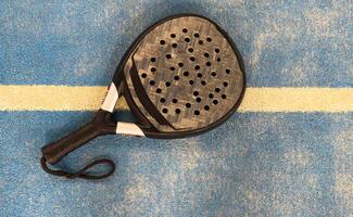 Detail of padel racket handle photo