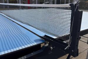 ping-pong table with a net photo