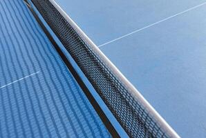 ping-pong table with a net photo