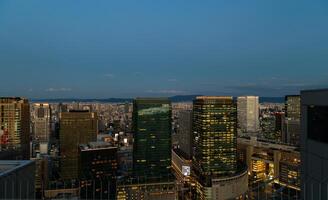 Rooftop viewing point of Umeda Sky Building, It is a skyscraper, the 19th tallest building in Osaka, Japan, photo