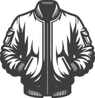 Minimal Ruffle Bomber Jacket Sketch vector