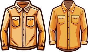 Minimalist Shirred Button-Up Shirt vector