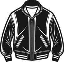 Minimalist Zipper Bomber Jacket vector