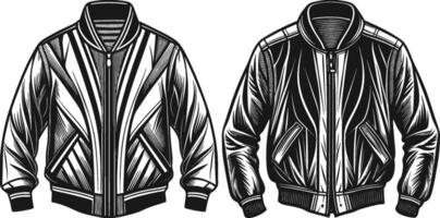 Versatile Minimalist Bomber Jacket Design vector