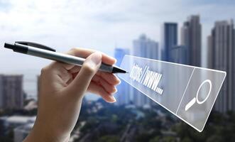 The concept of registering and setting up a website domain photo