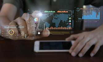Concept of using data analysis system and collecting statistical data photo