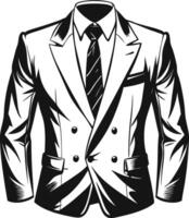 Utility Pocket Double-Breasted Suit Minimal vector