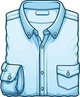 Cuffed Sleeve Button-Up Shirt vector