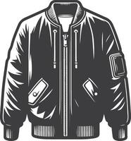 Bold Fringe Bomber Jacket Sketch Design vector