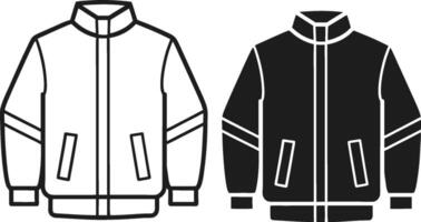 Boho Casual Bomber Jacket Line Art Design vector