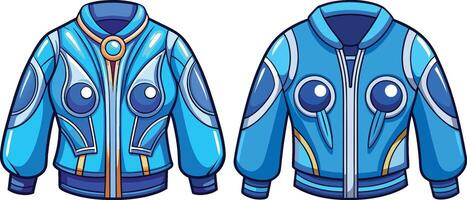 Layered Hem Bomber Jacket Outline Sketch vector