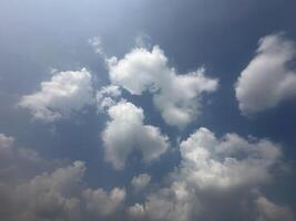 Cloudscape Against a Vibrant Blue Sky photo