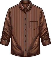 Layered Hem Button-Up Shirt vector