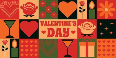 Geometric pattern, background for Valentine's day. vector