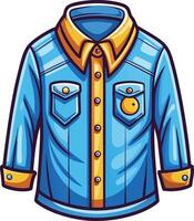 Layered Utility Button-Up Shirt vector