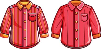 Minimal Layered Button-Up Shirt Line Art vector