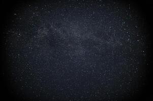 A beautiful night sky is filled with stars and the milky way photo