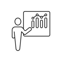 presentation concept line icon. Simple element illustration. presentation concept outline symbol design. vector