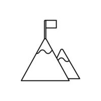 mission concept line icon. Simple element illustration. mission concept outline symbol design. vector