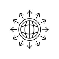 network concept line icon. Simple element illustration. network concept outline symbol design. vector