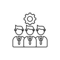 cooperation concept line icon. Simple element illustration. cooperation concept outline symbol design. vector