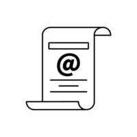 newsletter concept line icon. Simple element illustration. newsletter concept outline symbol design. vector