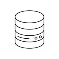 database concept line icon. Simple element illustration. database concept outline symbol design. vector