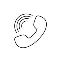 phone call concept line icon. Simple element illustration. phone call concept outline symbol design. vector