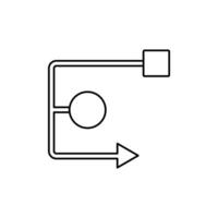 workflow concept line icon. Simple element illustration. workflow concept outline symbol design. vector